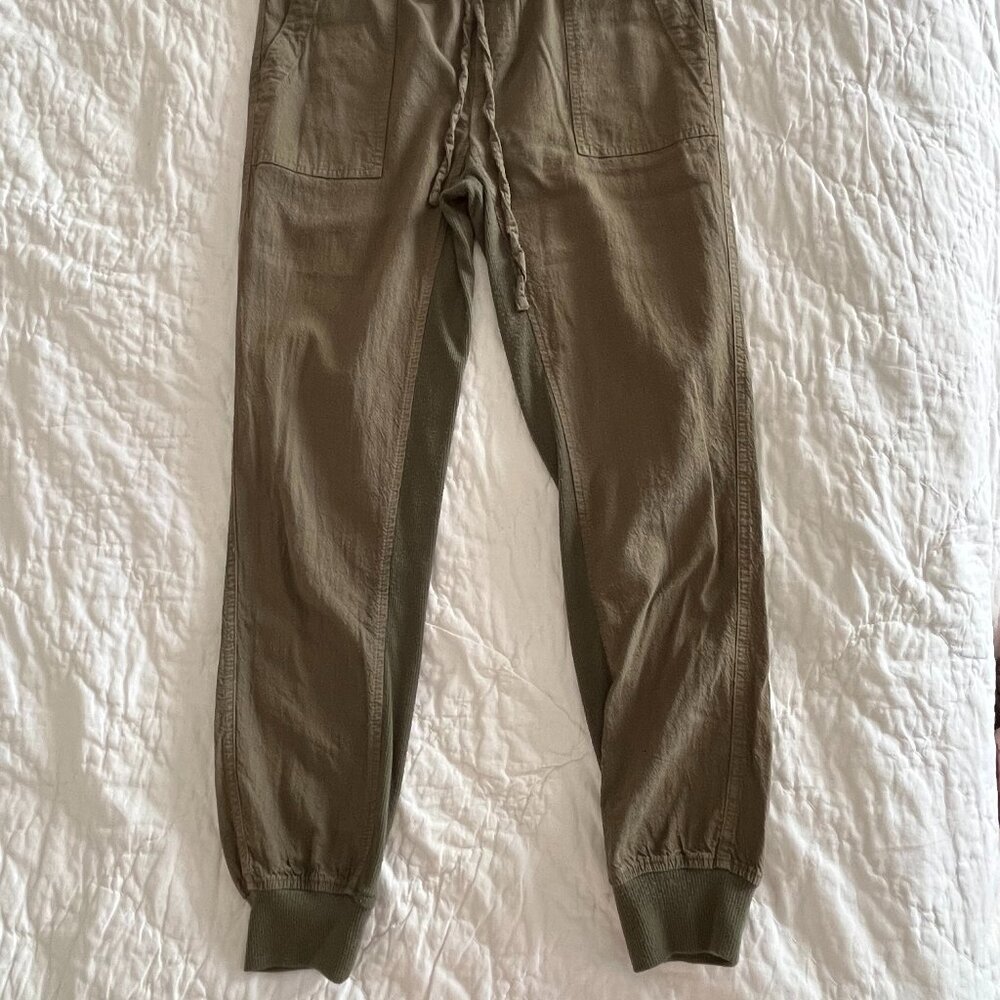 JL Jules & Lepoli Khaki Green Cotton Jogger Pants Small